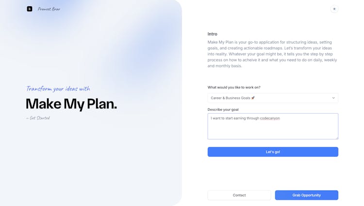 Make My Plan
